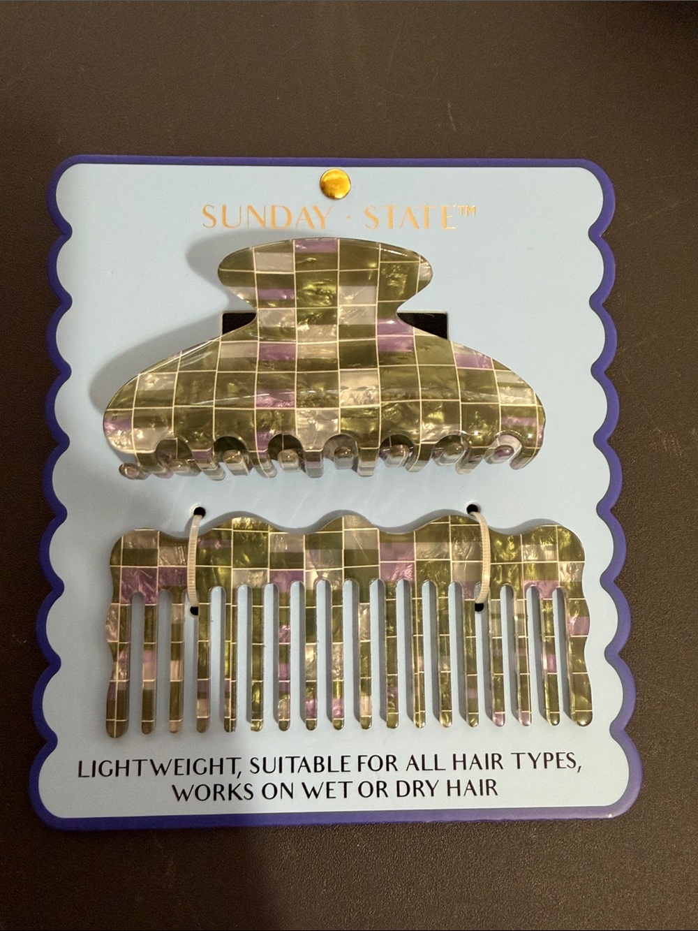 Sunday State hair clip And comb set